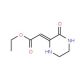 Ethyl 2-(3-oxo-2-piperazinylidene)acetate (CAS 774-89-0) - chemical structure image
