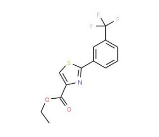 Ethyl 2-[3-(trifluoromethyl)phenyl]-1,3-thiazole-4-carboxylate - chemical structure image