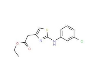 Ethyl 2-(4-(3-chlorophenylamino)-3,5-thiazolyl)-acetate - chemical structure image