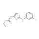 Ethyl 2-(4-(3-chlorophenylamino)-3,5-thiazolyl)-acetate - chemical structure image