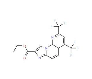 Ethyl 2,4-bis(trifluoromethyl)imidazo-[1,2-a][1,8]naphthyridine-8-carboxylate - chemical structure image