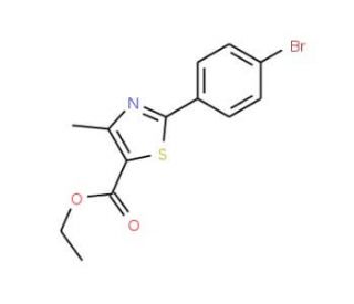 Ethyl 2-(4-Bromophenyl)-4-methylthiazole-5-carboxylate (CAS 61291-89-2) - chemical structure image