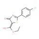 Ethyl 2-(4-chlorophenyl)-4-hydroxy-1,3-thiazole-5-carboxylate 的分子结构, CAS编号: 263016-08-6 Ethyl 2-(4-chlorophenyl)-4-hydroxy-1,3-thiazole-5-carboxylate (CAS 263016-08-6) - chemical structure image
