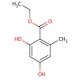 Ethyl 2,4-dihydroxy-6-methylbenzoate (CAS 2524-37-0) - chemical structure image