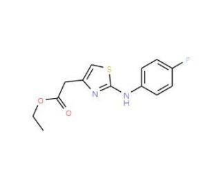 Ethyl [2-(4-Fluoro-phenylamino)-thiazol-4-yl]-acetate - chemical structure image