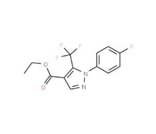 Ethyl 2-(4-fluorophenyl)-3-(trifluoromethyl)pyrazole-4-carboxylate (CAS 175137-38-9) - chemical structure image