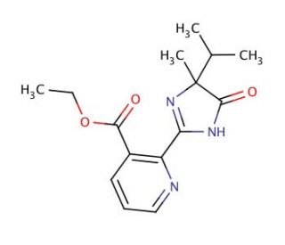 Ethyl 2-(4-isopropyl-4-methyl-5-oxo-4,5-dihydro-1H-imidazol-2-yl)nicotinate - chemical structure image