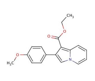 Ethyl 2-(4-methoxyphenyl)-1-indolizine carboxylate - chemical structure image
