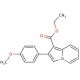 Ethyl 2-(4-methoxyphenyl)-1-indolizine carboxylate - chemical structure image