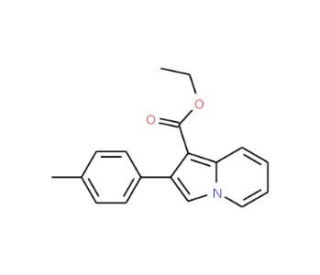Ethyl 2-(4-methylphenyl)-1-indolizine carboxylate - chemical structure image