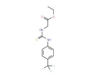Ethyl 2-({[4-(trifluoromethyl)anilino]carbothioyl}amino)acetate - chemical structure image