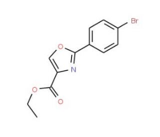Ethyl 2-(4&prime;-bromophenyl)-1,3-oxazole-4-carboxylate (CAS 391248-23-0) - chemical structure image