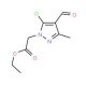 Ethyl 2-(5-chloro-4-formyl-3-methyl-1H-pyrazol-1-yl)acetate (CAS 263553-80-6) - chemical structure image