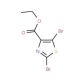 Ethyl 2,5-dibromo-1,3-thiazole-4-carboxylate (CAS 208264-60-2) - chemical structure image