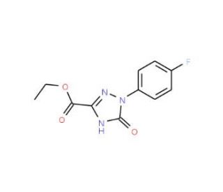 Ethyl 2,5-dihydro-1-(4-fluorophenyl)-5-oxo-1H-1,2,4-triazole-3-carboxylate - chemical structure image