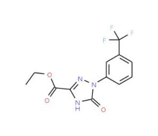 Ethyl 2,5-dihydro-5-oxo-1-(3-trifluoromethylphenyl)-1H-1,2,4-triazole-3-carboxylate - chemical structure image