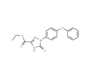 Ethyl 2,5-dihydro-5-oxo-1-(4-phenoxyphenyl)-1H-1,2,4-triazole-3-carboxylate - chemical structure image