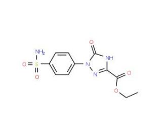 Ethyl 2,5-dihydro-5-oxo-1-(4-sulfamoylphenyl)-1H-1,2,4-triazole-3-carboxylate - chemical structure image