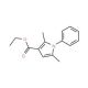 Ethyl 2,5-dimethyl-1-phenyl-1H-pyrrole-3-carboxylate (CAS 76546-68-4) - chemical structure image