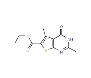 Ethyl 2,5-dimethyl-4-oxo-3,4-dihydrothieno-[2,3-d]pyrimidine-6-carboxylate - chemical structure image