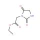 ethyl (2,5-dioxoimidazolidin-1-yl)acetate (CAS 117043-46-6) - chemical structure image