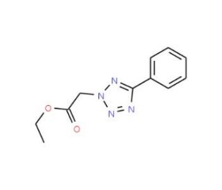 Ethyl 2-(5-phenyl-2H-1,2,3,4-tetraazol-2-yl)-acetate (CAS 21054-65-9) - chemical structure image