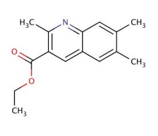 Ethyl 2,6,7-trimethylquinoline-3-carboxylate - chemical structure image