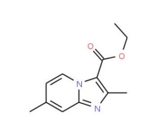 Ethyl 2,7-dimethyl-imidazo[1,2-a]pyridine-3-carboxylate (CAS 81448-48-8) - chemical structure image