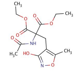 Ethyl 2-Acetamido-2-ethoxycarbonyl-3-[3-hydroxy-5-methylisoxazol-4-yl]propanoate - chemical structure image