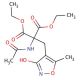 Ethyl 2-Acetamido-2-ethoxycarbonyl-3-[3-hydroxy-5-methylisoxazol-4-yl]propanoate - chemical structure image