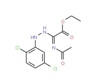 Ethyl 2-(acetylamino)-2-[2-(2,5-dichlorophenyl)-hydrazono]acetate - chemical structure image
