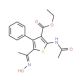 ethyl 2-(acetylamino)-5-[(1E)-N-hydroxyethanimidoyl]-4-phenylthiophene-3-carboxylate - chemical structure image