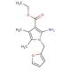 ethyl 2-amino-1-(2-furylmethyl)-4,5-dimethyl-1H-pyrrole-3-carboxylate - chemical structure image