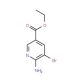 Ethyl 2-amino-3-bromo-5-pyridinecarboxylate (CAS 850429-51-5) - chemical structure image
