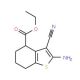 Ethyl 2-amino-3-cyano-4,5,6,7-tetrahydro-1-benzothiophene-4-carboxylate (CAS 175599-83-4) - chemical structure image