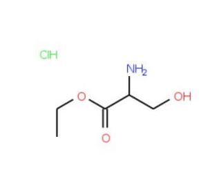 Ethyl 2-amino-3-hydroxypropanoate hydrochloride (CAS 3940-27-0) - chemical structure image