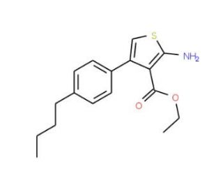 Ethyl 2-amino-4-(4-butylphenyl)thiophene-3-carboxylate - chemical structure image