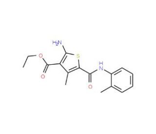 Ethyl 2-amino-4-methyl-5-{[(2-methylphenyl)amino]-carbonyl}thiophene-3-carboxylate - chemical structure image