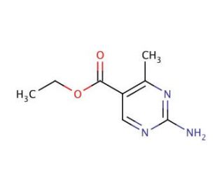 Ethyl 2-amino-4-methylpyrimidine-5-carboxylate (CAS 81633-29-6) - chemical structure image