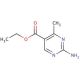 Ethyl 2-amino-4-methylpyrimidine-5-carboxylate (CAS 81633-29-6) - chemical structure image