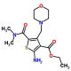 ethyl 2-amino-5-[(dimethylamino)carbonyl]-4-(morpholin-4-ylmethyl)thiophene-3-carboxylate - chemical structure image