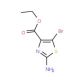 Ethyl 2-amino-5-bromothiazole-4-carboxylate (CAS 61830-21-5) - chemical structure image