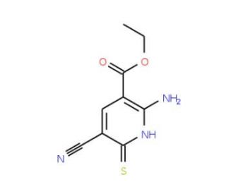 ethyl 2-amino-5-cyano-6-mercaptonicotinate - chemical structure image