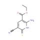 ethyl 2-amino-5-cyano-6-mercaptonicotinate - chemical structure image