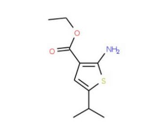 Ethyl 2-amino-5-isopropylthiophene-3-carboxylate - chemical structure image