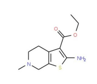 Ethyl 2-Amino-6-methyl-4,5,6,7-tetrahydrothieno-[2,3-c]pyridine-3-carboxylate (CAS 24237-39-6) - chemical structure image
