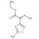 Ethyl 2-amino-α-(hydroxyimino)-4-thiazoleacetate, predominantly syn 的分子结构, CAS编号: 64485-82-1 Ethyl 2-amino-α-(hydroxyimino)-4-thiazoleacetate, predominantly syn (CAS 64485-82-1) - chemical structure image