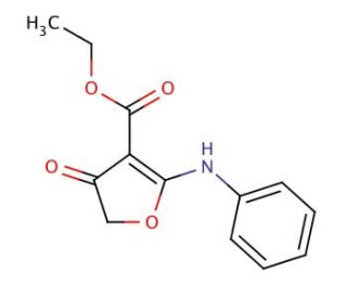 Ethyl 2-anilino-4-oxo-4,5-dihydro-3-furancarboxylate (CAS 58337-16-9) - chemical structure image