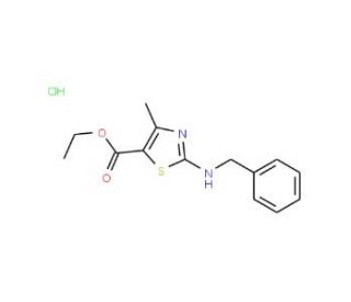 ethyl 2-(benzylamino)-4-methyl-1,3-thiazole-5-carboxylate hydrochloride (CAS 15087-95-3) - chemical structure image