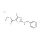 ethyl 2-(benzylamino)-4-methyl-1,3-thiazole-5-carboxylate hydrochloride (CAS 15087-95-3) - chemical structure image